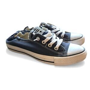 Converse All Star Navy Leather Slip-On Sneakers Women’s Size 8 Casual